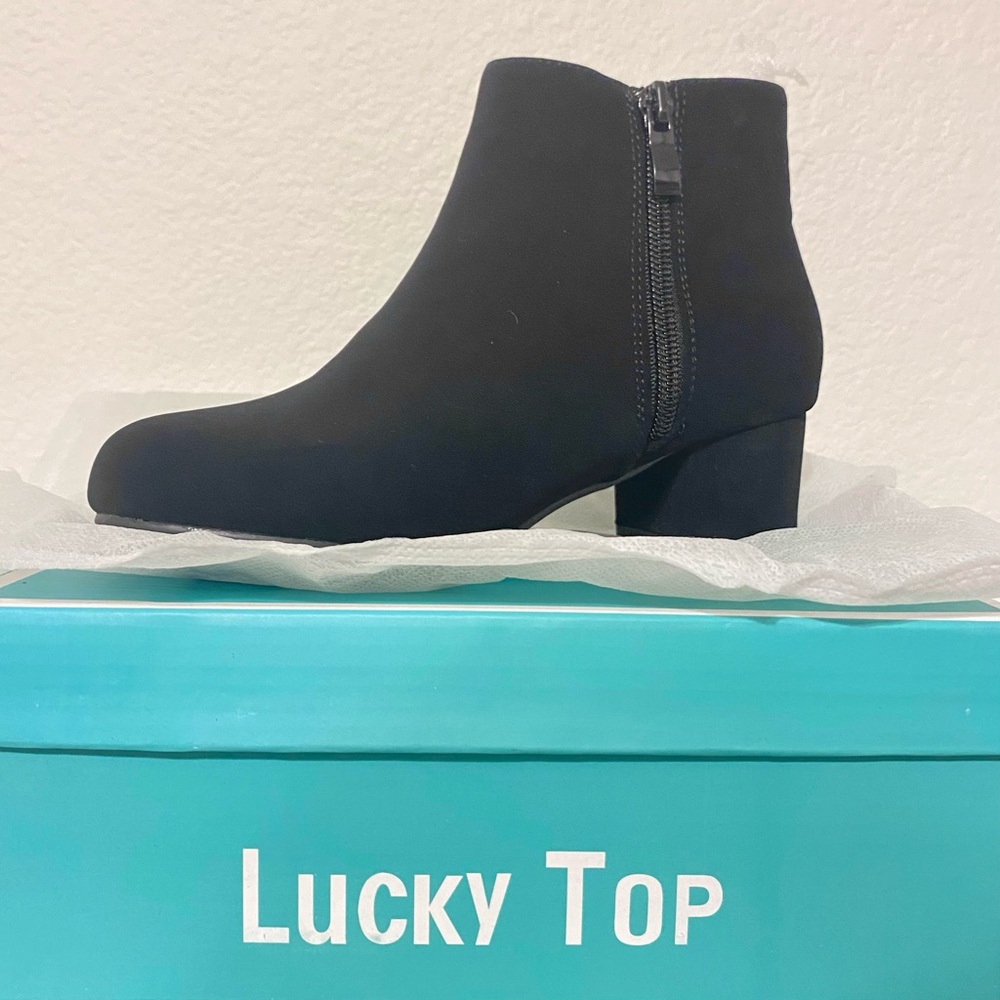 Kid’s Black Dressy Heeled Ankle Boots (Worn Only Once)